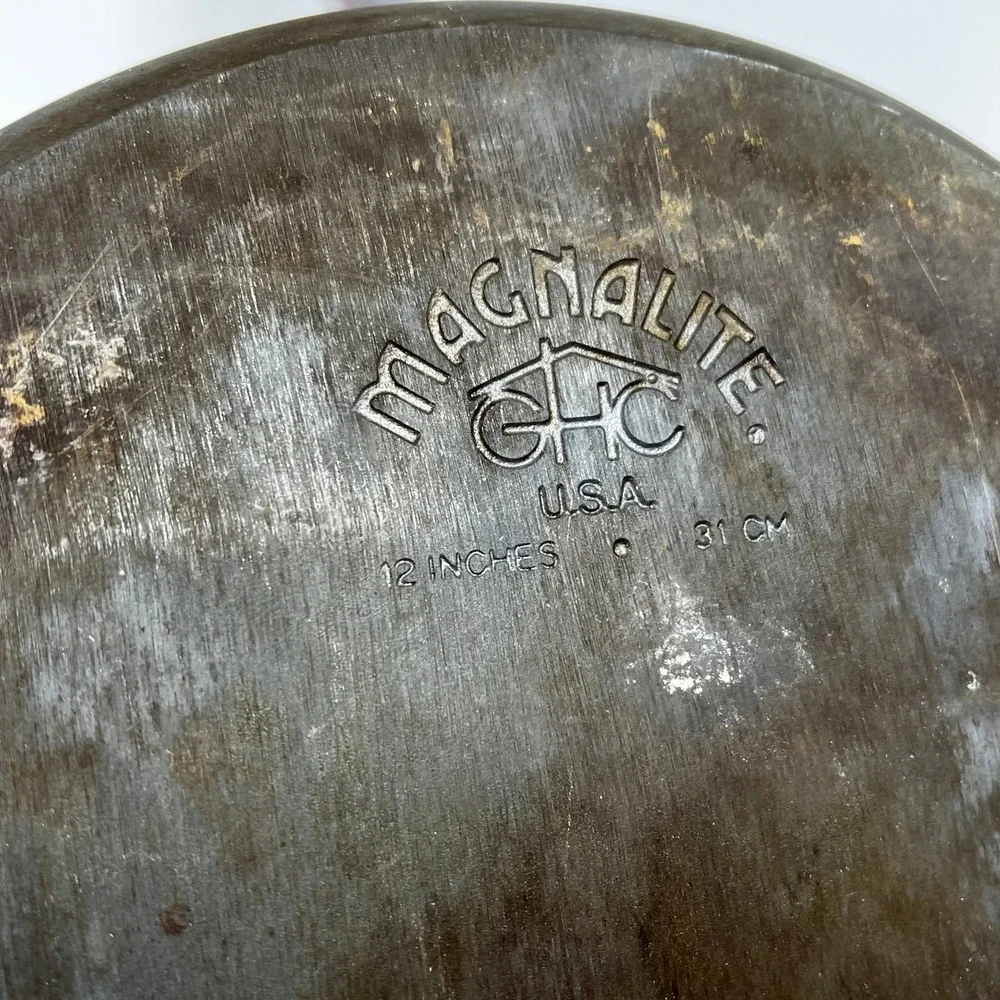 Magnalite GHC 12 Inch Deep Skillet/Fryer with Lid Anodized Aluminum Pan USA